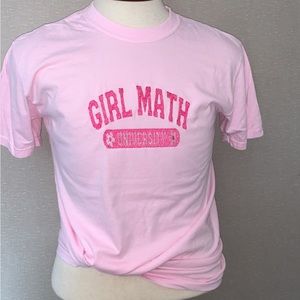Girl math university t-shirt